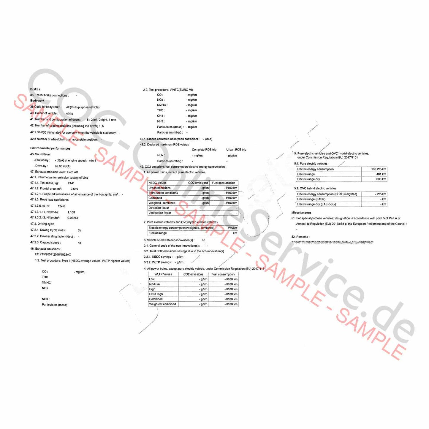 Documents COC pour Hyundai (Certificat de Conformité)